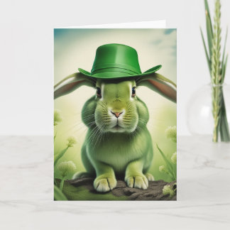 Tarjeta Conejo de Pascua/San Patricio