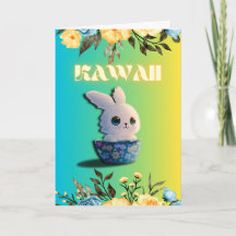 conejo de primavera lindo con flores para Pascua