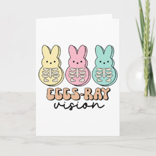 Tarjeta Conejo de radiología de Pascua Huevos-ray Visión T