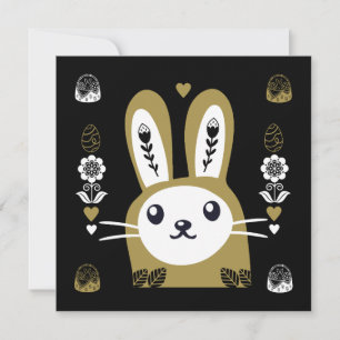 Tarjeta Conejo de vacaciones de Semana Santa