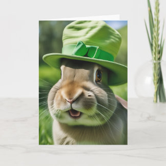 Tarjeta Conejo del día de San Patricio