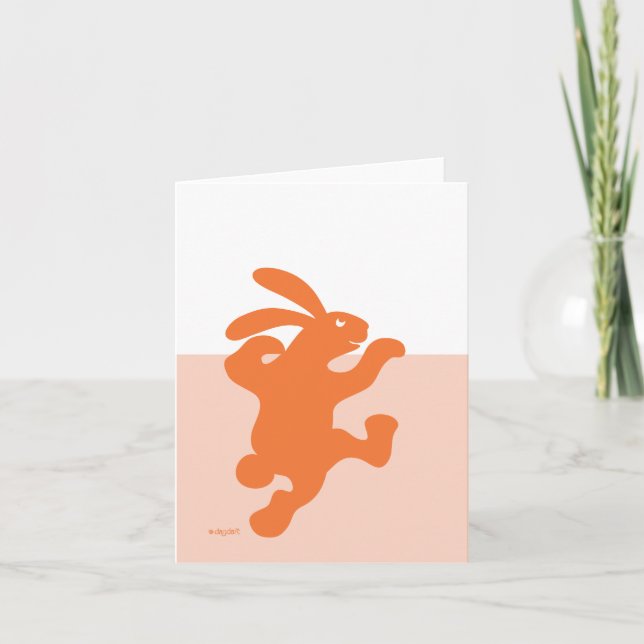 Tarjeta ¡Conejo fabuloso anaranjado! (Anverso)