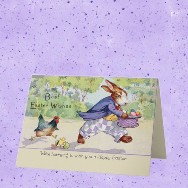 Tarjeta Conejo Feliz de Pascua  (Subido por el creador)