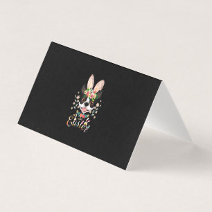 Tarjeta Conejo Feliz de Pascua Amantes de Boston Terrier c