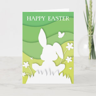 Tarjeta Conejo feliz de Pascua, lindo personalizado