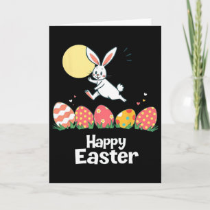 Tarjeta Conejo Feliz de Pascua Traje de Pascua Flor Nido d
