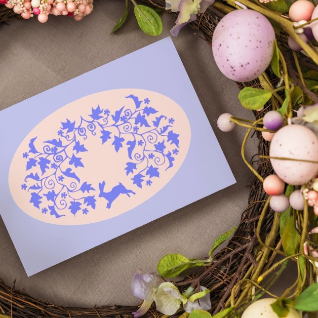 Tarjeta Conejo Feliz Pascua  (Subido por el creador)