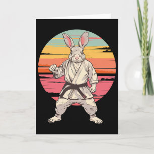 Tarjeta Conejo Judo Bunny Naturaleza Kickboxing Taekwondo 