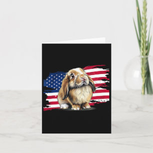 Tarjeta Conejo Mini Holland Lop de la bandera de EE. UU. 4