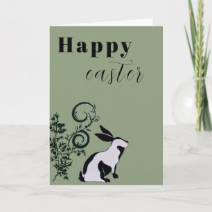 Tarjeta Conejo moderno feliz Pascua personalizada