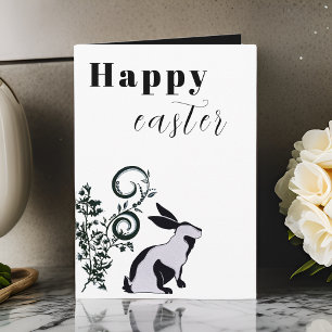 Tarjeta Conejo moderno feliz Pascua personalizada