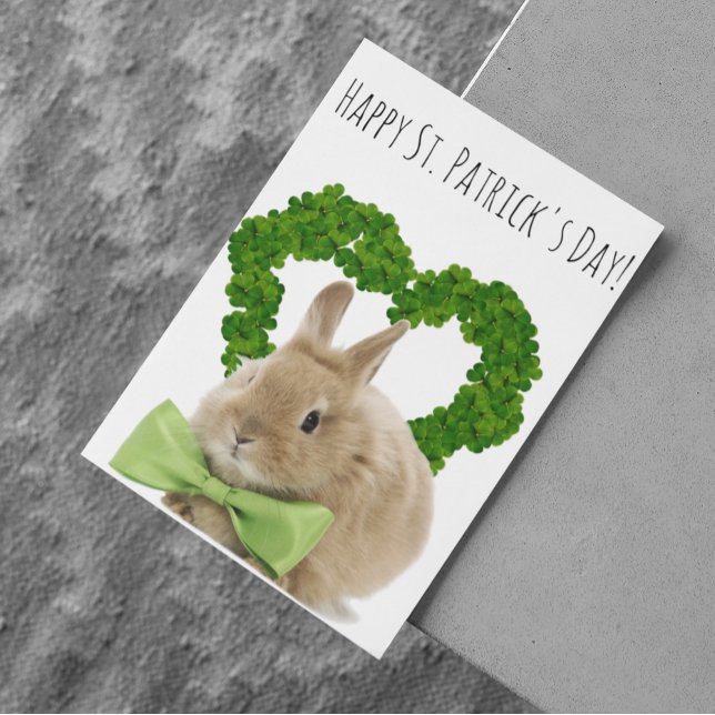 Tarjeta Conejo para bebés del Día de San Patricio (Subido por el creador)