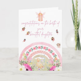 Tarjeta Conejo personalizable Felicitaciones por el nacimi