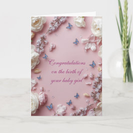 Tarjeta Conejo personalizable Felicitaciones por el nacimi