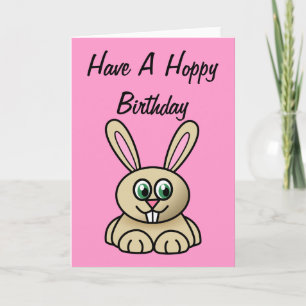 Tarjeta Conejo Personalizado Cute - Que tengas un cumpleañ