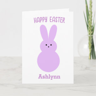 Tarjeta Conejo Purple Happy Easter