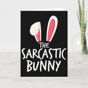 Tarjeta Conejo Sarcástico Outfits de Pascua a juego Famili