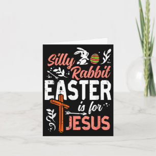 Tarjeta Conejo tonto cristiano pascua para Jesús hombres n