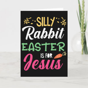 Tarjeta Conejo tonto Pascua por Jesús Religión Resurrectio