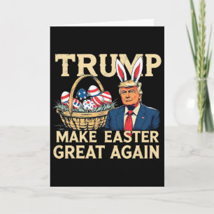 Tarjeta Conejo Trump Hacer Pascua Grande De Nuevo Pascua D
