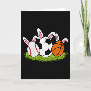 Tarjeta Conejos de Pascua Niños Venden Bocetos Fútbol Depo