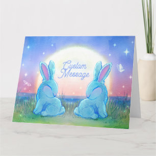 Tarjeta Conejos del Crepúsculo Personalizables