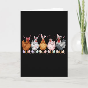 Tarjeta Conejos Orejas de Gallina de Pascua Gallo Granjas