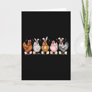 Tarjeta Conejos Orejas de Gallina de Pascua Granjero de Av