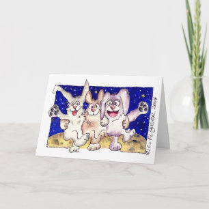 Tarjeta Conejos Personalizados en la carta de la luna