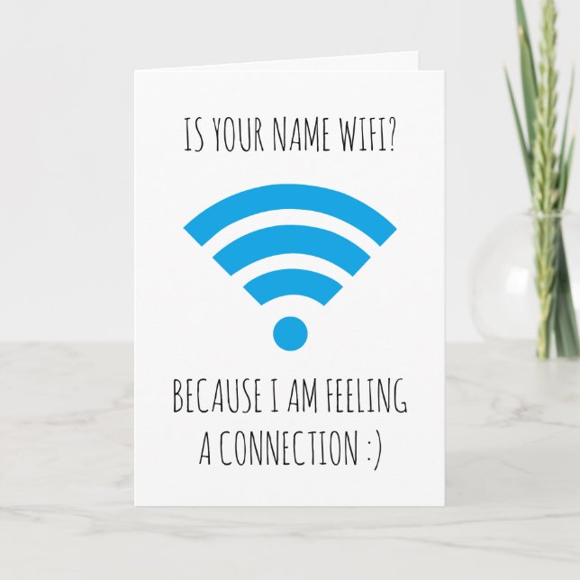 Tarjeta Conexión WiFi Cute, El día de San Valentín (Anverso)