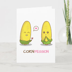 Tarjeta Confesión linda del amor del maíz para alguien