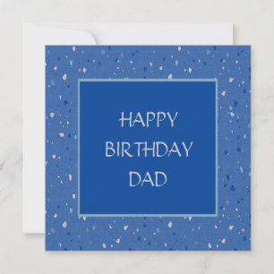 Tarjeta confeti azul divertido feliz cumpleaños papá