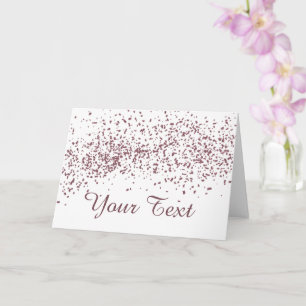 Tarjeta Confeti brillo dorado rosa