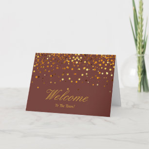 Tarjeta Confeti de Lámina de Oro Falso Elegantes Chispas B