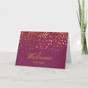 Tarjeta Confeti de papel de oro Falso Elegantes Brillos Bi
