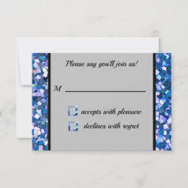 Tarjeta Confetti Blue RSVP