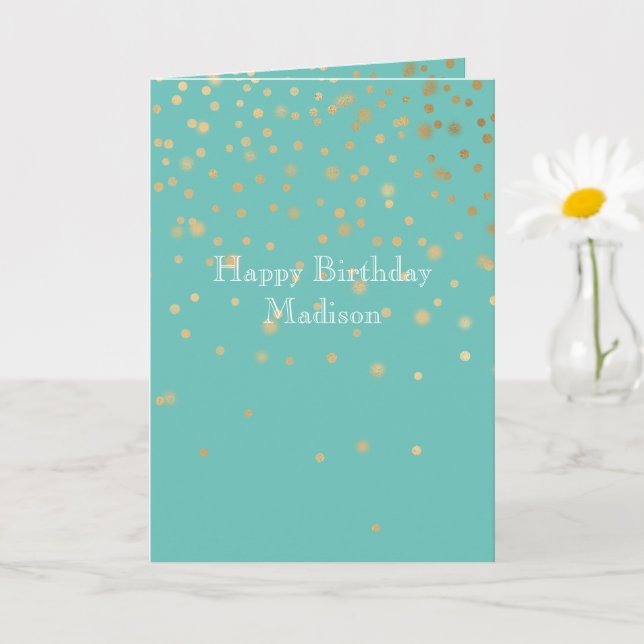 Tarjeta Confetti de oro de menta (Planta pequeña)