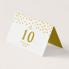 Tarjeta Confetti de oro en Boda blanco y negro