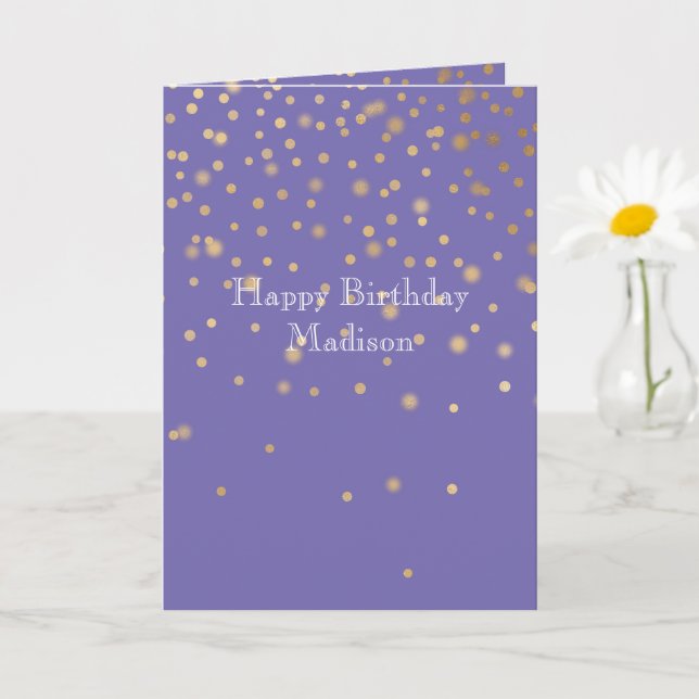 Tarjeta Confetti de oro morado (Planta pequeña)