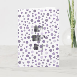 Tarjeta Confetti morado