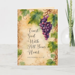 Tarjeta Confía en Dios con Todo tu Corazón Proverbios 3:5-