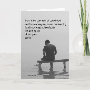 Tarjeta Confía en el Señor Versículo Bíblico Confortante y