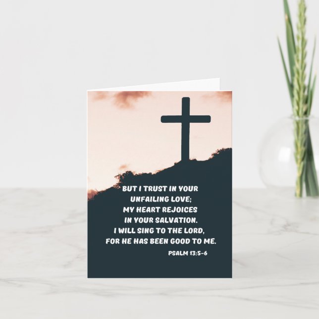 Tarjeta Confianza en el amor inquebrantable de Dios y rego (Anverso)
