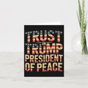Tarjeta Confianza En Trump Presidente De Paz 1