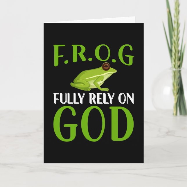 Tarjeta Confiar plenamente en Dios F. R. O. G - Rana (Anverso)