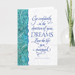 Tarjeta Confíe en la dirección de sus sueños...