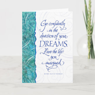 Tarjeta Confíe en la dirección de sus sueños...