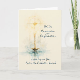 Tarjeta Confirmación de Comunión RCIA Iglesia Católica