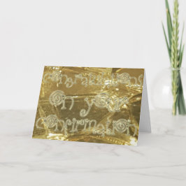 Tarjeta Confirmación de felicitaciones Typography Golden