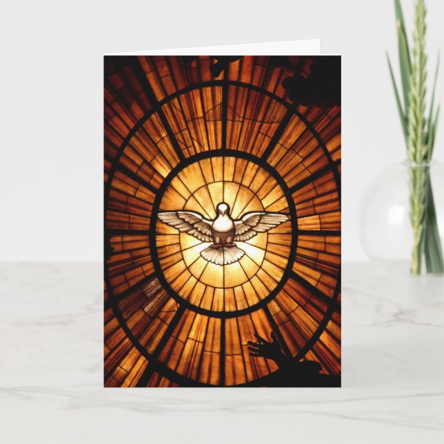 Tarjeta Confirmation Sacrament Holy Spirit Stained Glass (Anverso)